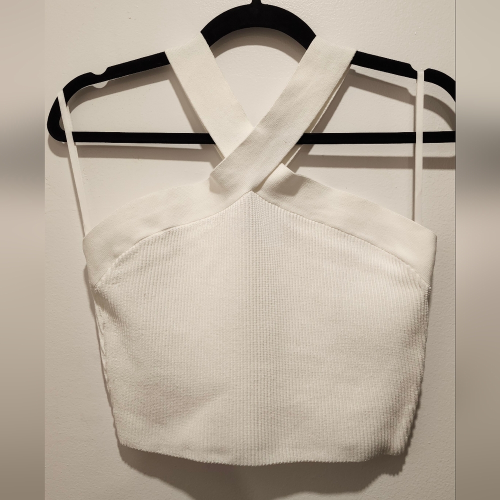 Aritzia Babaton Sculpt Knit Criss Cross Tank